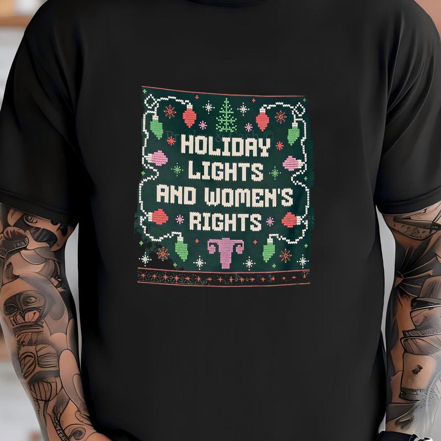 Christmas Reproductive Rights Crewneck Liberal Holiday Sweatshirt Christmas Women's Rights Sweatshirt Festive Sweatshirt Pro Choice T-shirt