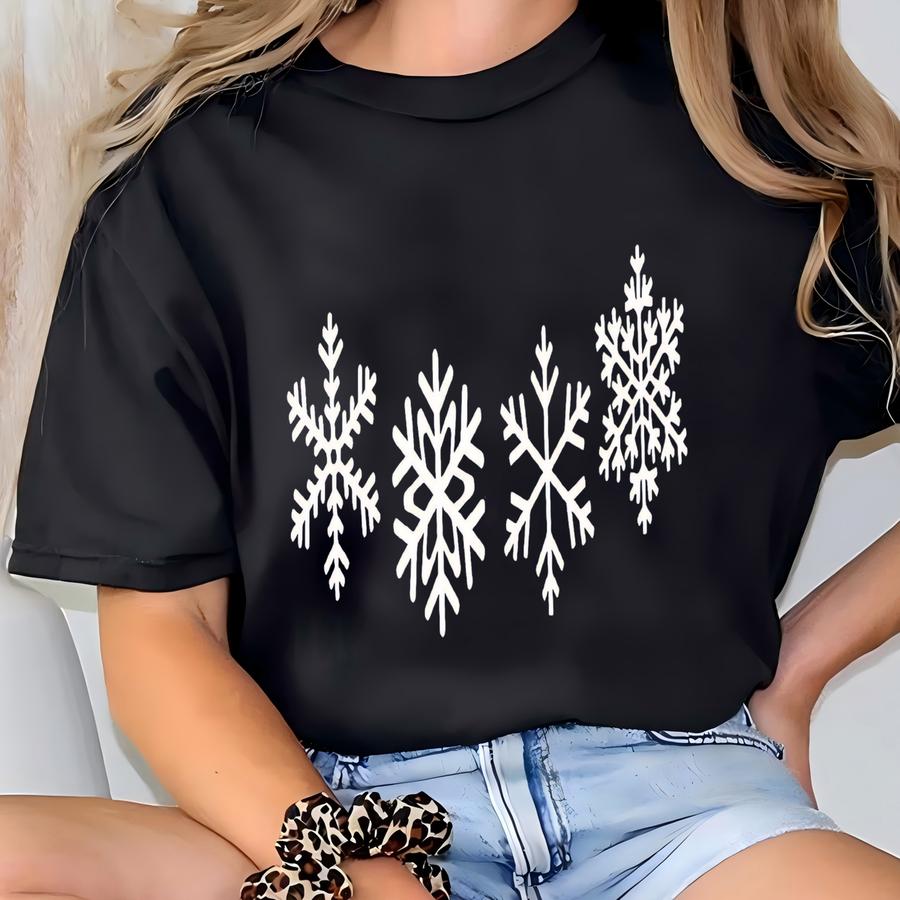 Snowflake Hoodie, Hoodie, Winter Tee, Holiday Hoodie, Cute Christmas Shirt T-shirt