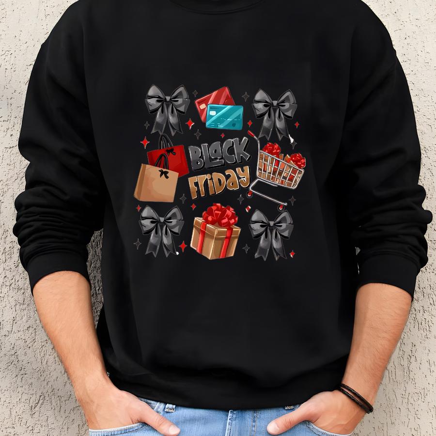 Black Friday T-shirt,black Friday Coquette Bow Shirt,black Friday Shopping Crew Shirt,coquette Bow Tee,black Friday Group Shirt,shopper Gift Sweatshirt