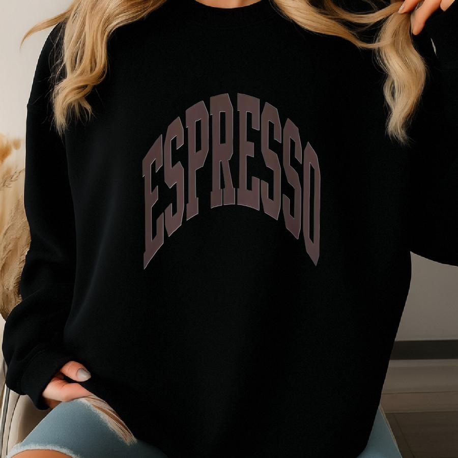 Espresso Sweatshirt Fall Coffee Sweatshirt Coffee Crewneck Espresso Lover Gift Minimalist Coffee Sweater Italy Sweatshirt Sweatshirt
