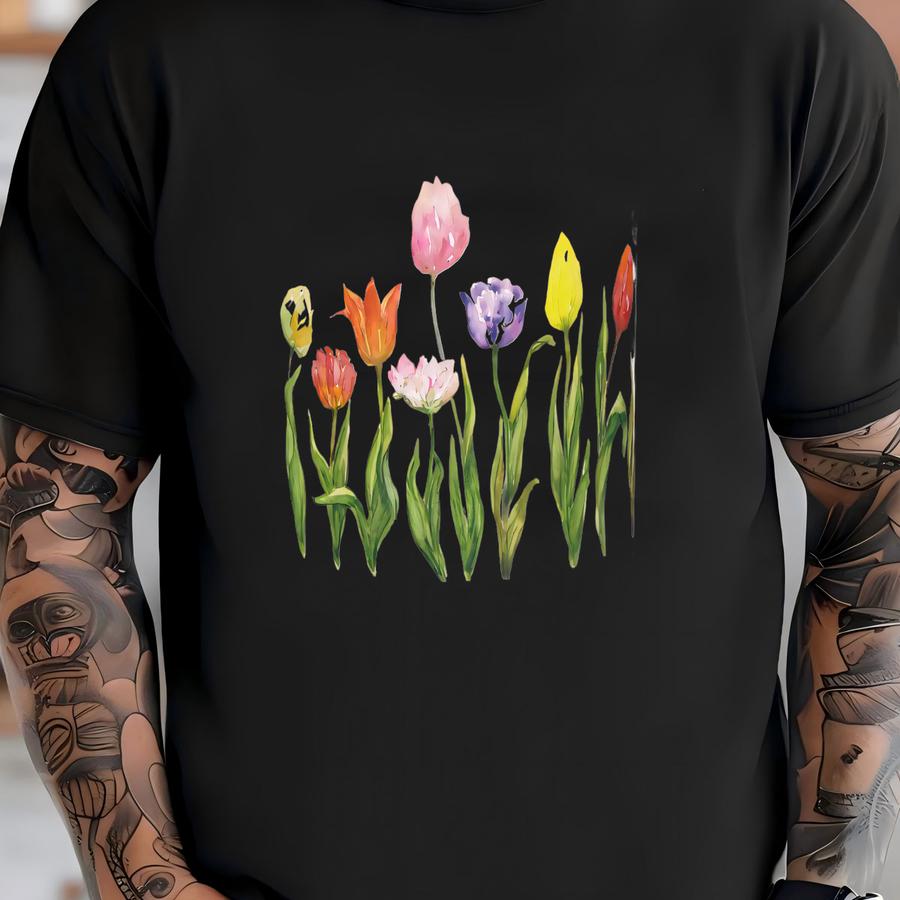 Garden Mug Steel Flower Tulip Enamel Mug With Tulip Design Steel Cup Tulip Gift For Her Tulip Gardener Gift Tulip Camper Gift Coffee Mug T-shirt