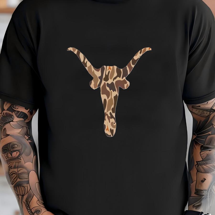 Texas Longhorns Shirt, Longhorns Camo Shirt, Longhorn Shirt, Texas Shirt, Camo Texas Shirt, Camo Shirt T-shirt