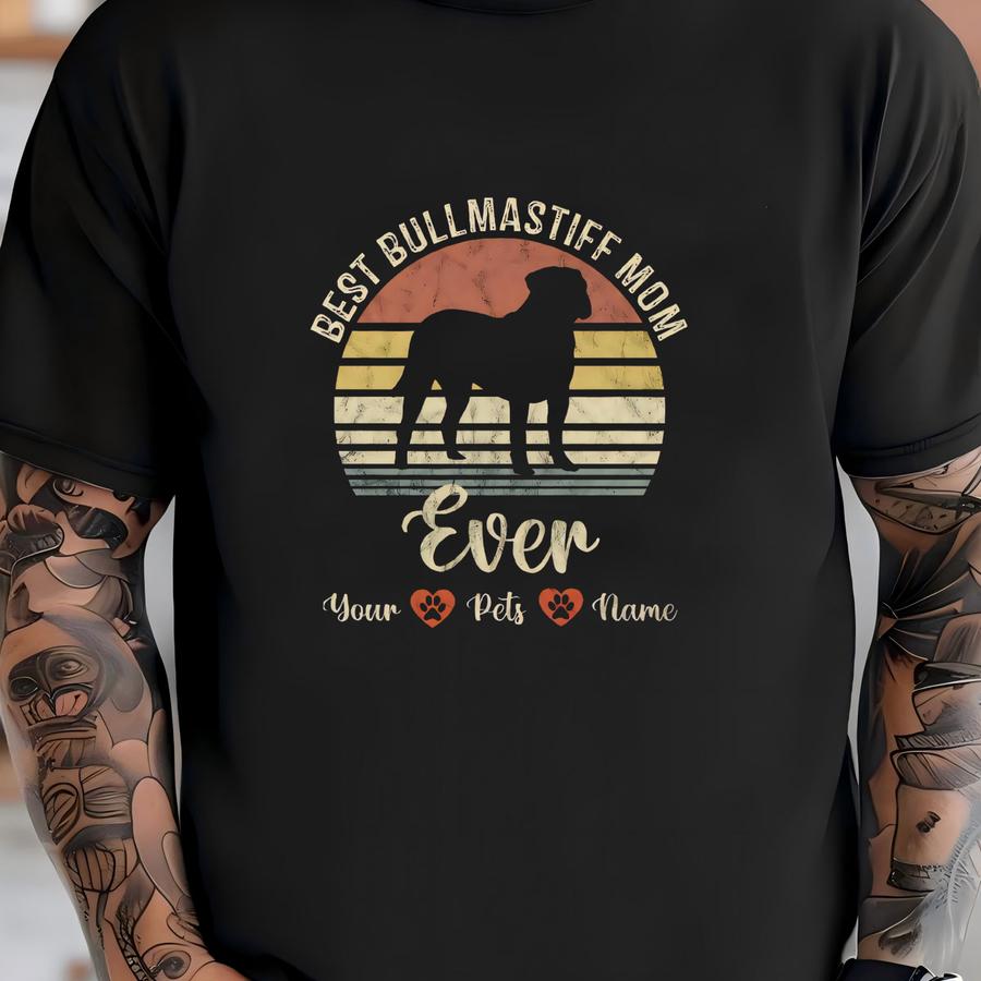 Bullmastiff Shirt / Sweatshirt/ Hoodie, Bullmastiff Dad Custom Hoodie, Bullmastiff Father Personalized Tee, Gift For Men, Customized Tshirt T-shirt