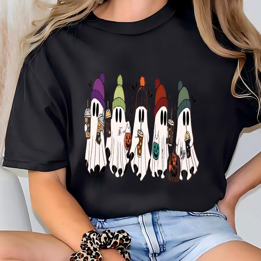 Halloween Ghost Shirt, Cute Ghost Shirt, Womens Halloween Shirt, Cute Fall Shirt, Spooky Season Shirt, Gift For Halloween T-shirt