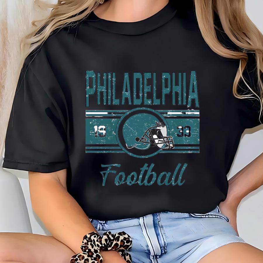 Philadelphia Football Shirt, Philadelphia Women's Gift, Philadelphia Hoodie For Her, Retro Philadelphia Football Tee, Vintage Football Gift T-shirt