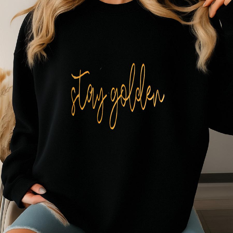 Stay Golden Unisex Tee, Casual Dog Lover Shirt, Golden Retriever Shirt, Dog Lover Gift, Everyday Comfort Wear, Lounge Wear, Dog Silhouette Sweatshirt