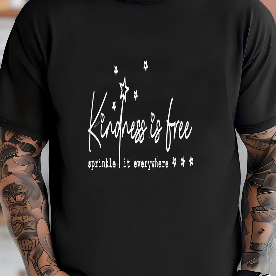 Kindness Is Free Long Sve Shirt, Inspirational Quote Tee, 11847 T-shirt