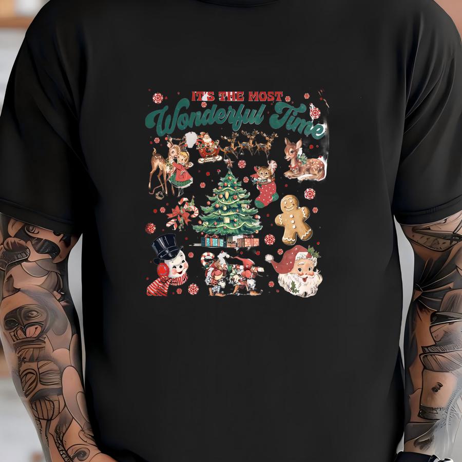 Christmas ® Shirt, It's The Most Christmas Shirt, Vintage Christmas Doodles Tee, Santa Retro Christmas, Winter Holiday Apparel T-shirt