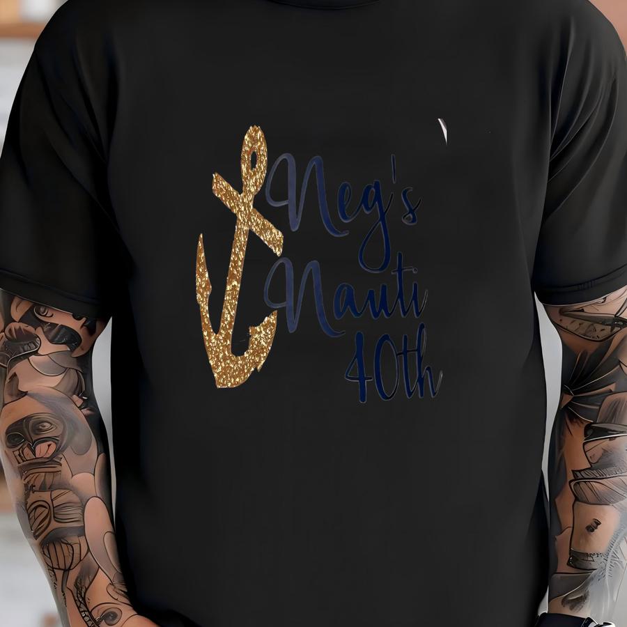 Custom Nauti 40th Trucker Hats // You Can Customize Name And Colors // Birthday Celebration T-shirt