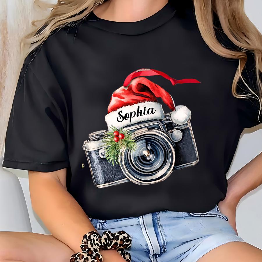 Personalized Photographer 2d Flatten Ornament Christmas 2025, Camera Lover Acrylic Ornament Housewarming Christmas 2025 Gift Xmas Tree Decor T-shirt