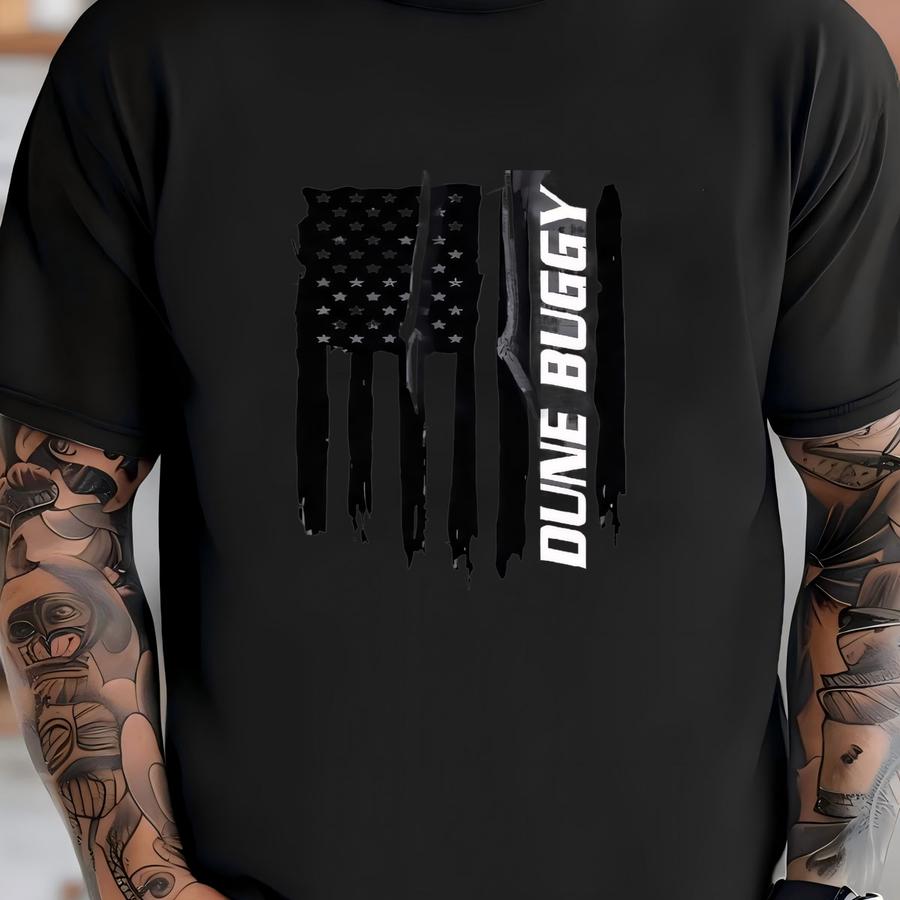 Dune Buggy Off-road Desert American Flag Pullover Hoodie T-shirt