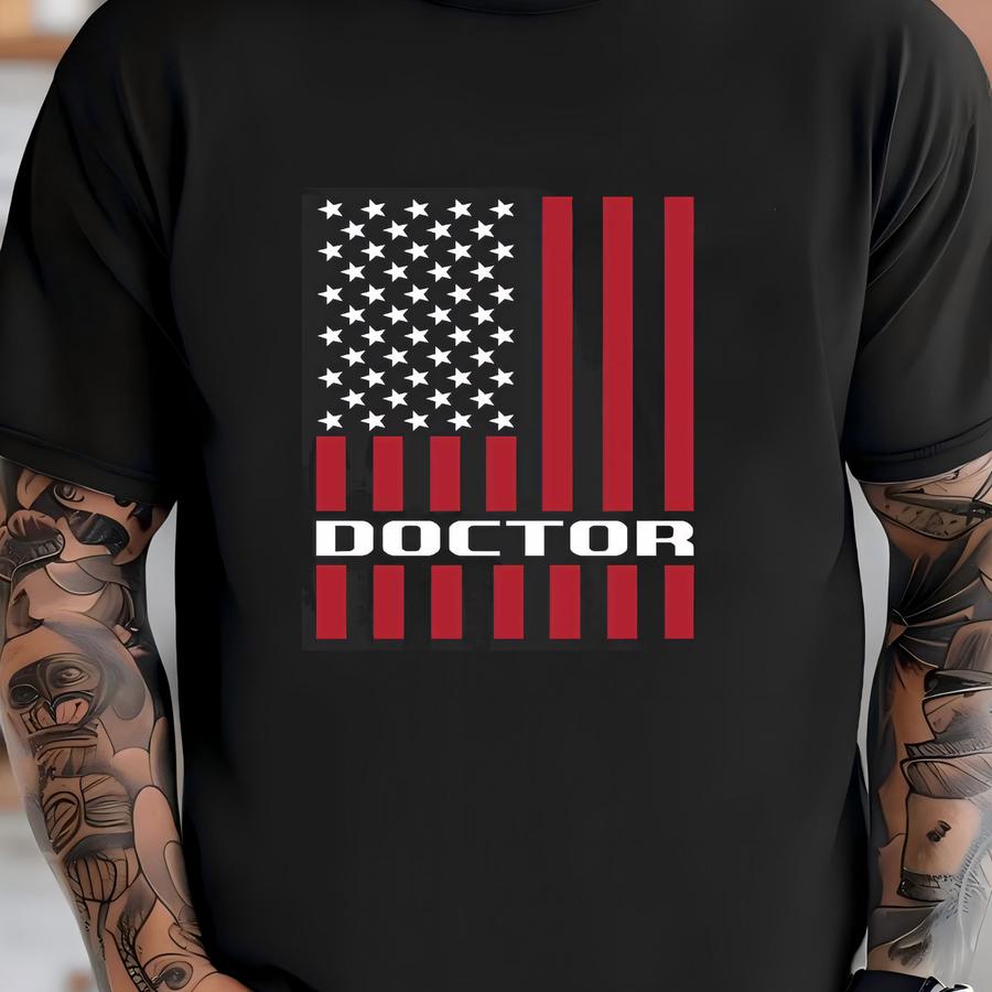 Doctor Dr American Flag Usa Hoodie T-shirt