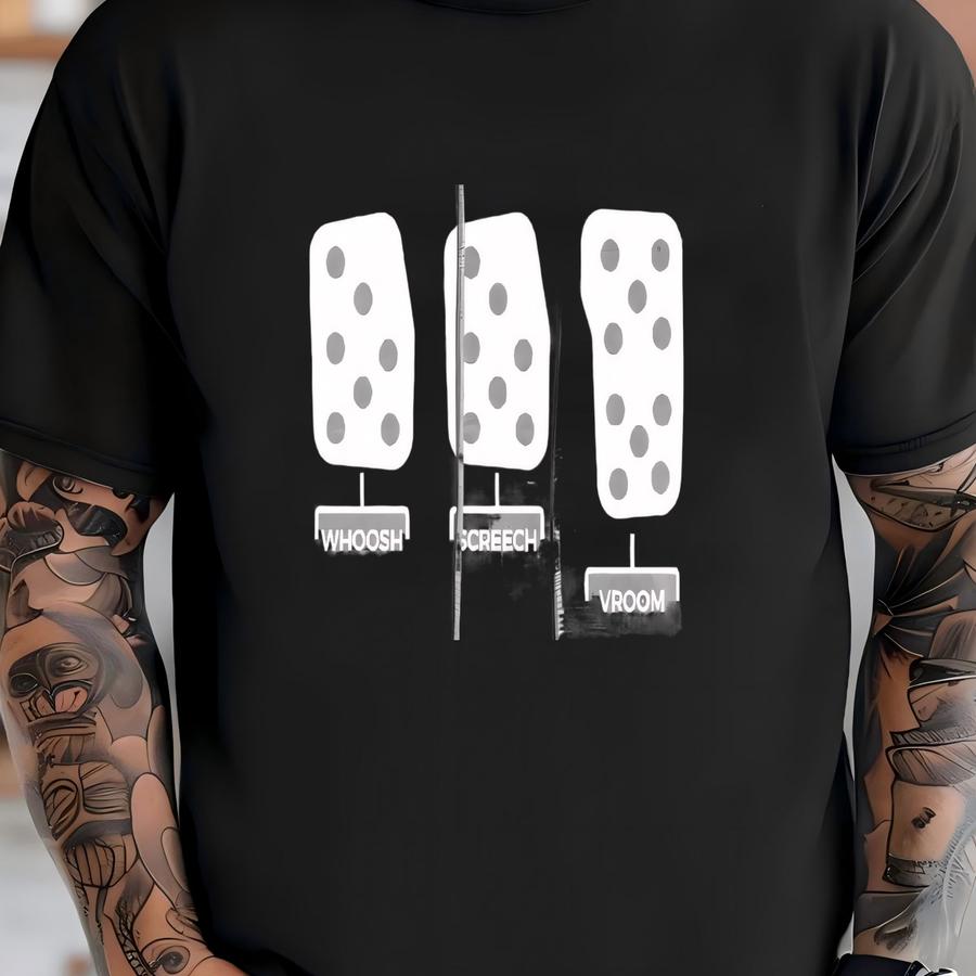 Whoosh Screech Vroom Manual Stick Shift Boosted Pullover Hoodie T-shirt