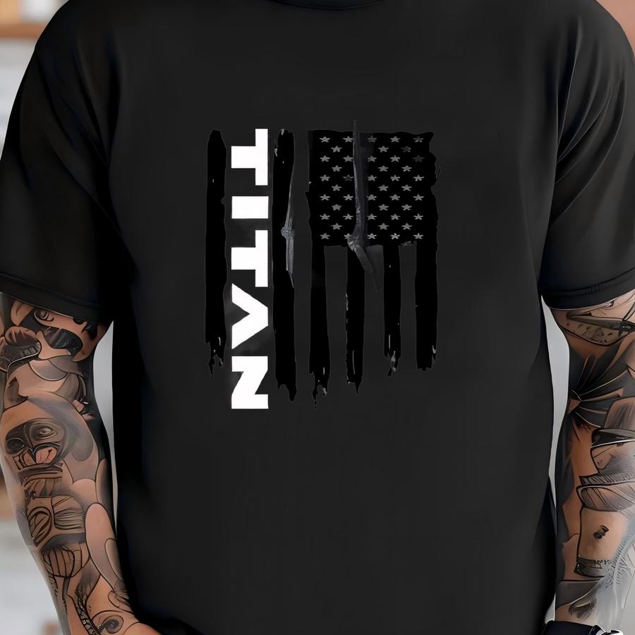 Titan American Flag Pullover Hoodie T-shirt