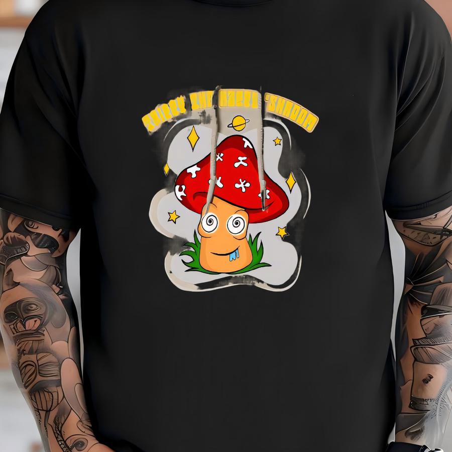 The Happy Shroom Mushroom Pullover Hoodie T-shirt