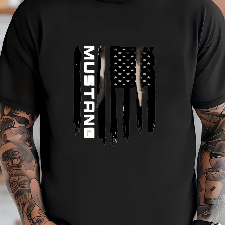 Stang S550 Coyote 5.0 S197 Foxbody American Flag Hoodie T-shirt