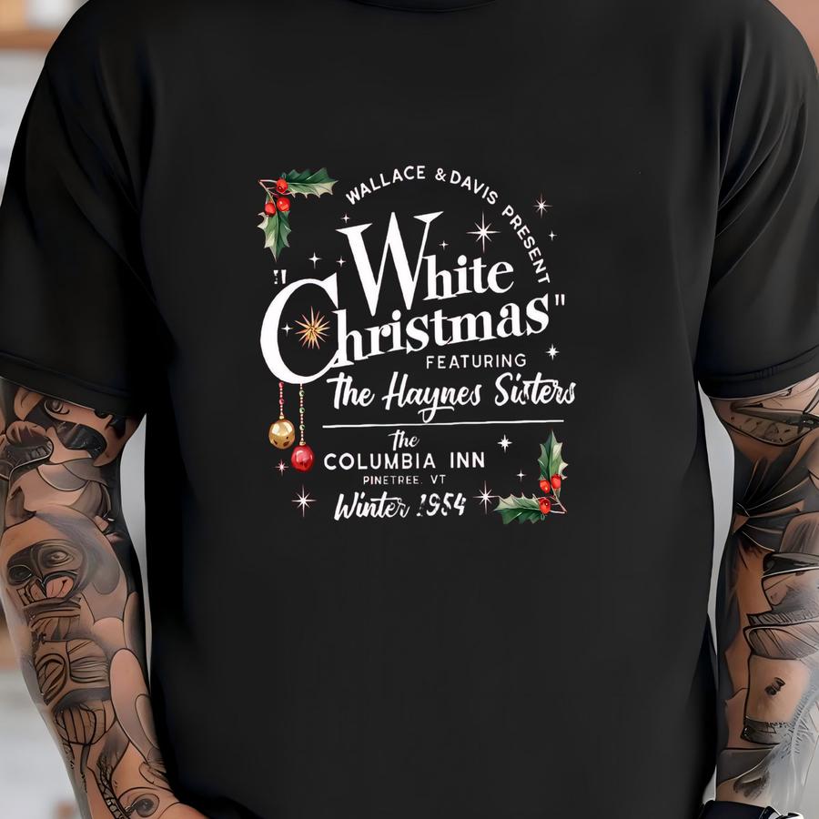 White Christmas Movie Sweatshirt, Gift Haynes Sisters Hoodie, Movie 1954 Sweater, Wallace And Davis Sweater, Christmas Crew Holiday Sweaters T-shirt