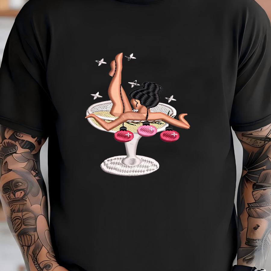 Christmas Martini Cocktail Y Design, Machine Y Designs, Christmas Y Designs, Christmas Cocktail, Y Files T-shirt