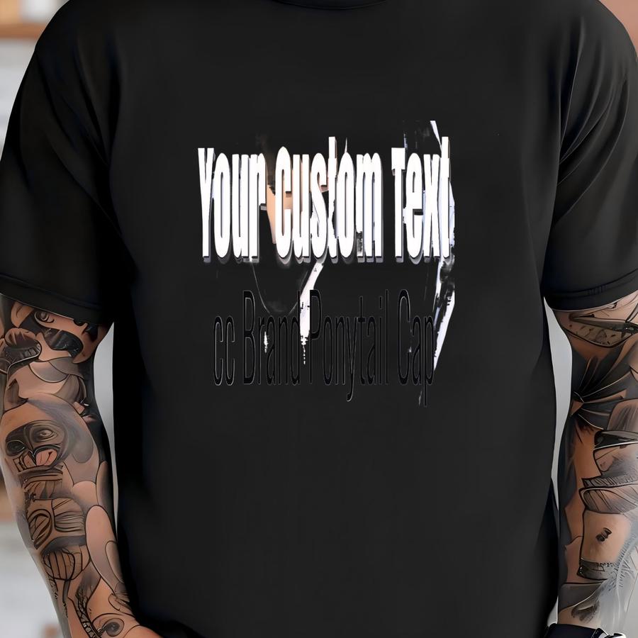 Cc Criss Cross Ponytail Cap: Custom Text, Monogrammed Name, Mimi Meemaw Mimzy More T-shirt