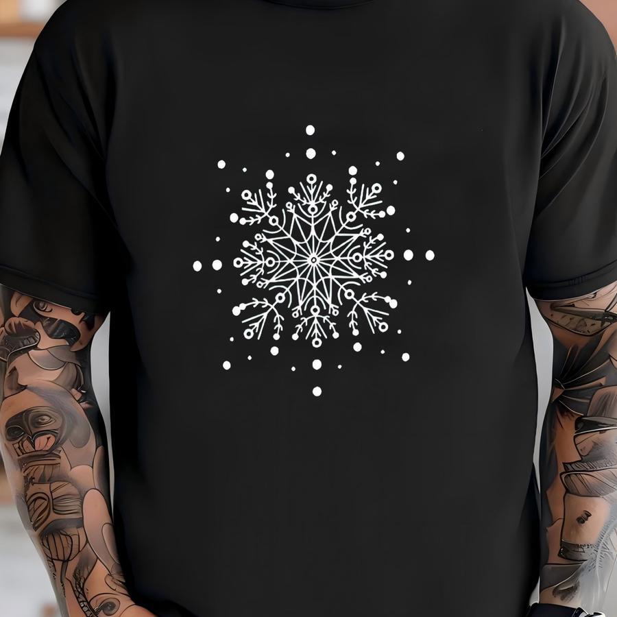 Snowflake Christmas Baby Romper Sweatshirt, Snowflake Winter Baby Bodysuit, First Christmas Baby Romper, Newborn Outfit T-shirt