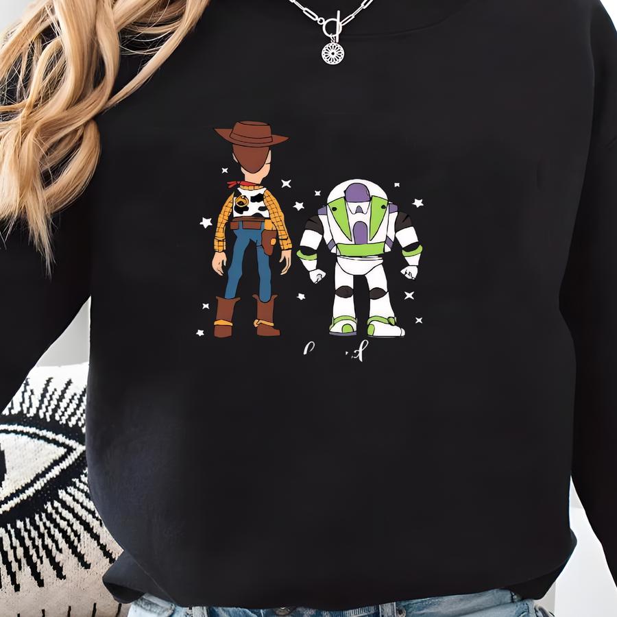 2-sided Woody Buzz Big Brother Little Brother Shirt, Big Little Boys Shirts, Sibling Matching Tshirt, New Big Brother Gift Sweatshirt