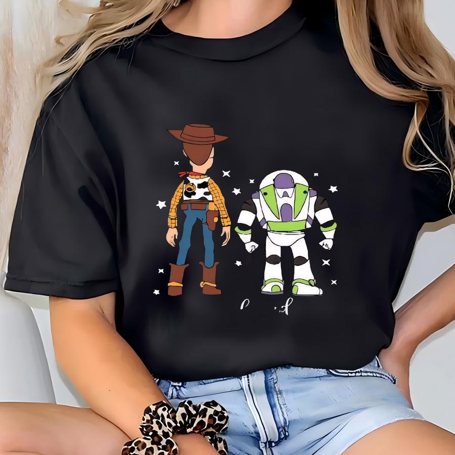 2-sided Woody Buzz Big Brother Little Brother Shirt, Big Little Boys Shirts, Sibling Matching Tshirt, New Big Brother Gift T-shirt