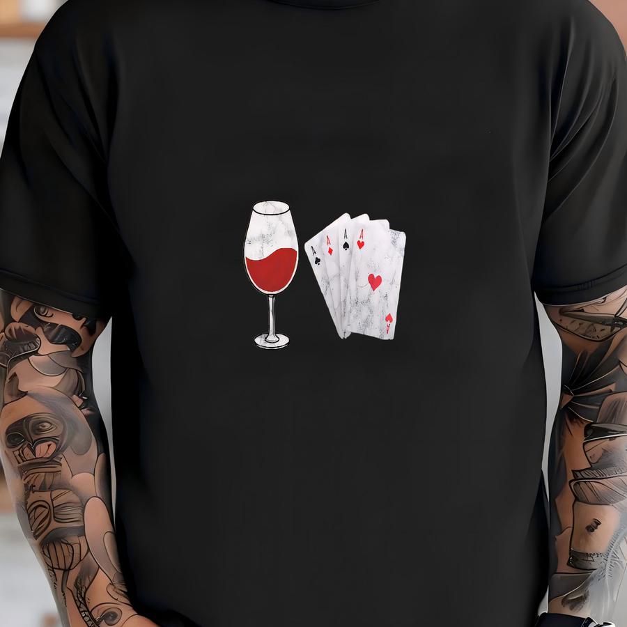 Canasta And Wine Shirt / Sweatshirt / Hoodie, Lucky Canasta Gift For Women / Men, Card Game Hoodie, Card Players Tshirt, Tournament Tee T-shirt