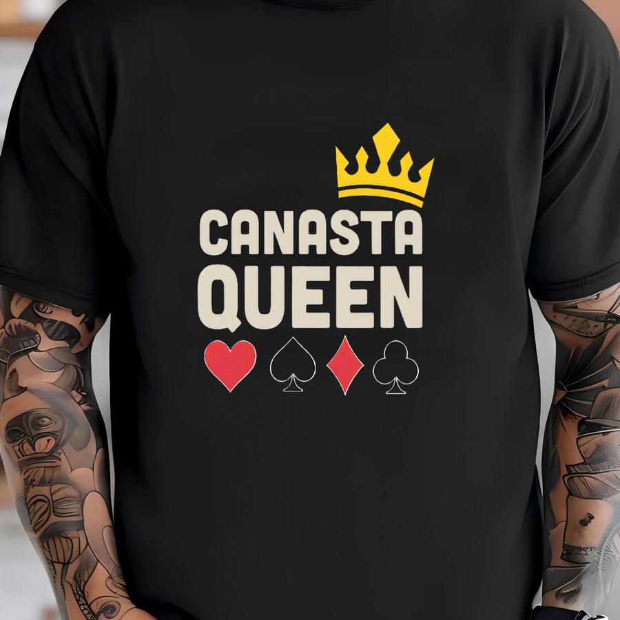 Canasta Queen Shirt / Sweatshirt / Hoodie, Lucky Canasta Gift For Women, Card Game Hoodie, Card Players Tshirt, Tournament Tee, Game Night T-shirt