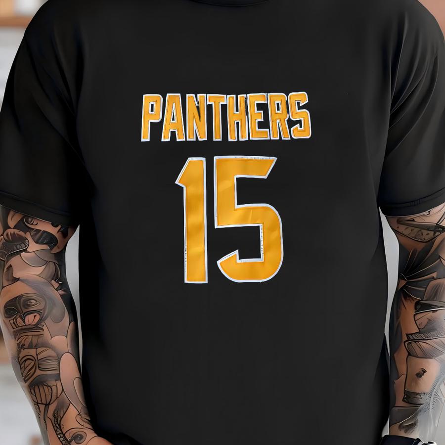 Vintage Panthers Basketball Jersey #15 Blue Gold Size Large Quality Brand New Nwt T-shirt