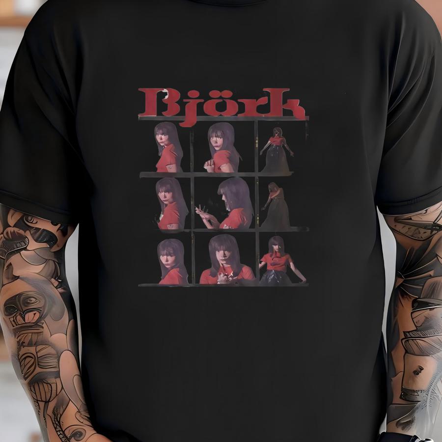 Bjork Hoodie, Vintage Unisex Bjork Logo Tee, Unisex Men Women Hoodie, Bjork Vintage Sweatshirt, Band Tour Tee, Vintage Music Shirt T-shirt