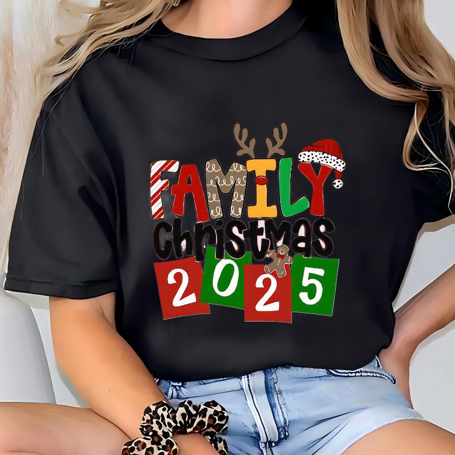 Family Christmas 2025 Matching Pajama Shirts T-shirt