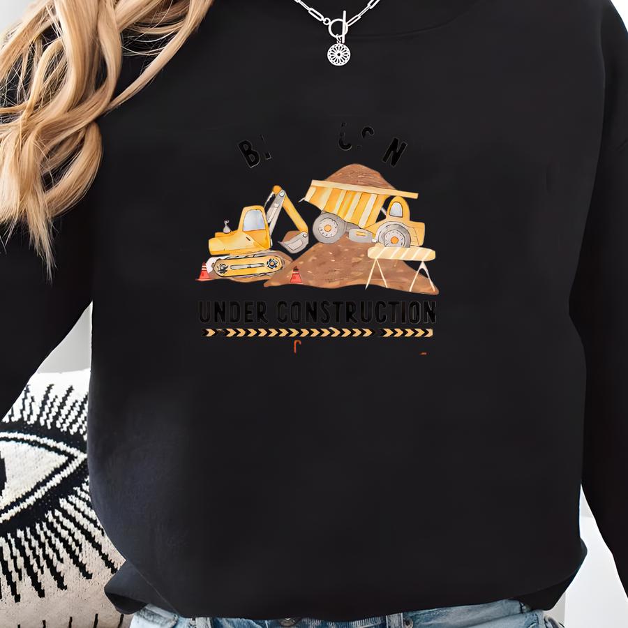 Construction Themed Announcement For Nephew, Big Cousin Under Construction Sweater, Kids Pullover Sweatshirt - Rl19134 Sweatshirt