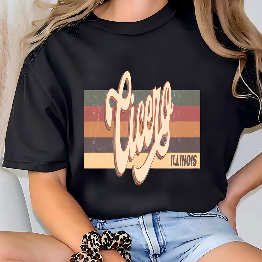 Cicero Illinois Sweatshirt: Vintage Style Souvenir Gift T-shirt