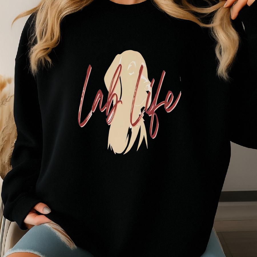 Labrador Retriever Silhouette Shirt, Yellow Lab Gifts, Labrador Mom, Labrador Shirt, Labrador Dad Gift, Bella Canvas 3001, Dog Lover Gift Sweatshirt