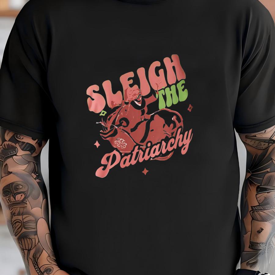 Christmas Long Sve Shirt, Mrs Claus, Sleigh The , Unisex Tee, Comfy Holiday Top, Santa Sleigh Design, Retro Font T-shirt