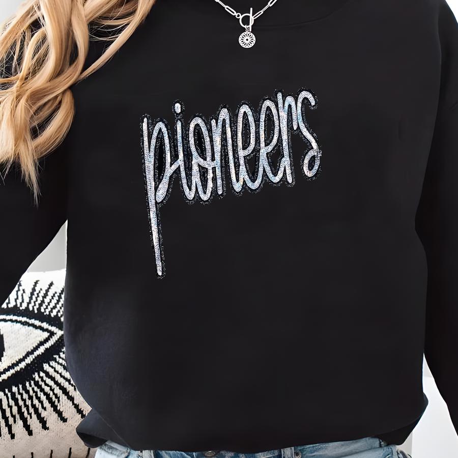 Pioneers Sequin Patch Crewneck Sweatshirt Sweatshirt