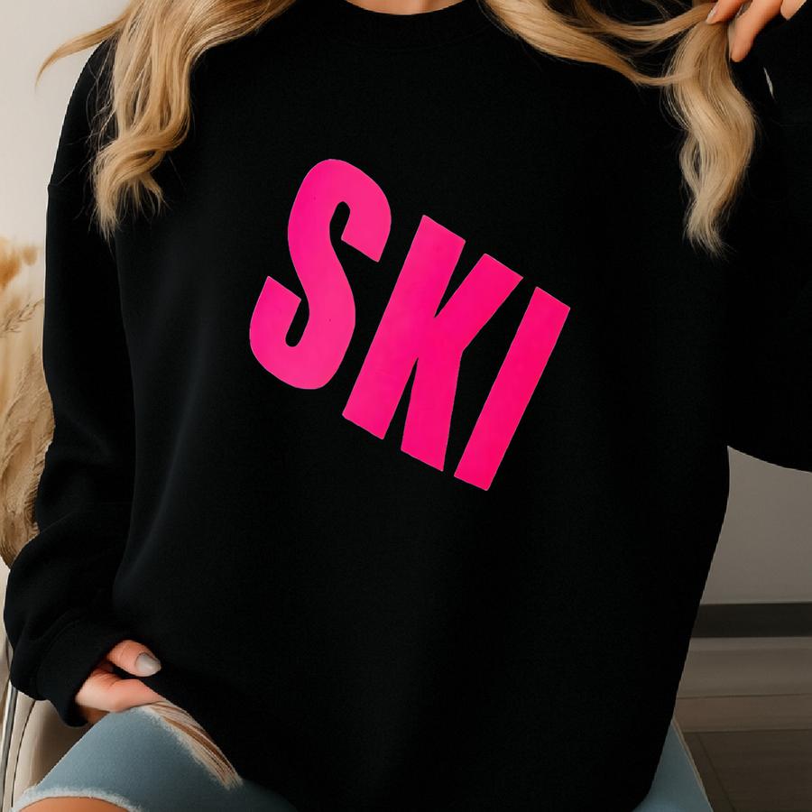 Ski Trucker Hat | Large Or Small Logo Options | Winter Mesh | Après Ski Hat | Gift For Skiers Sweatshirt