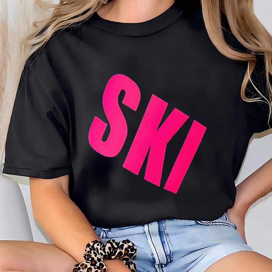 Ski Trucker Hat | Large Or Small Logo Options | Winter Mesh | Après Ski Hat | Gift For Skiers T-shirt