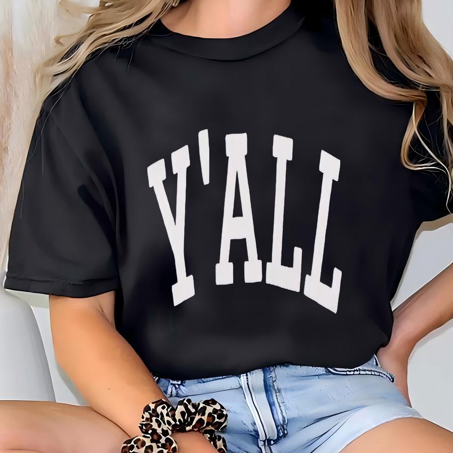 Y'all Sweatshirt Collegiate Crewneck Sweater Unisex T-shirt