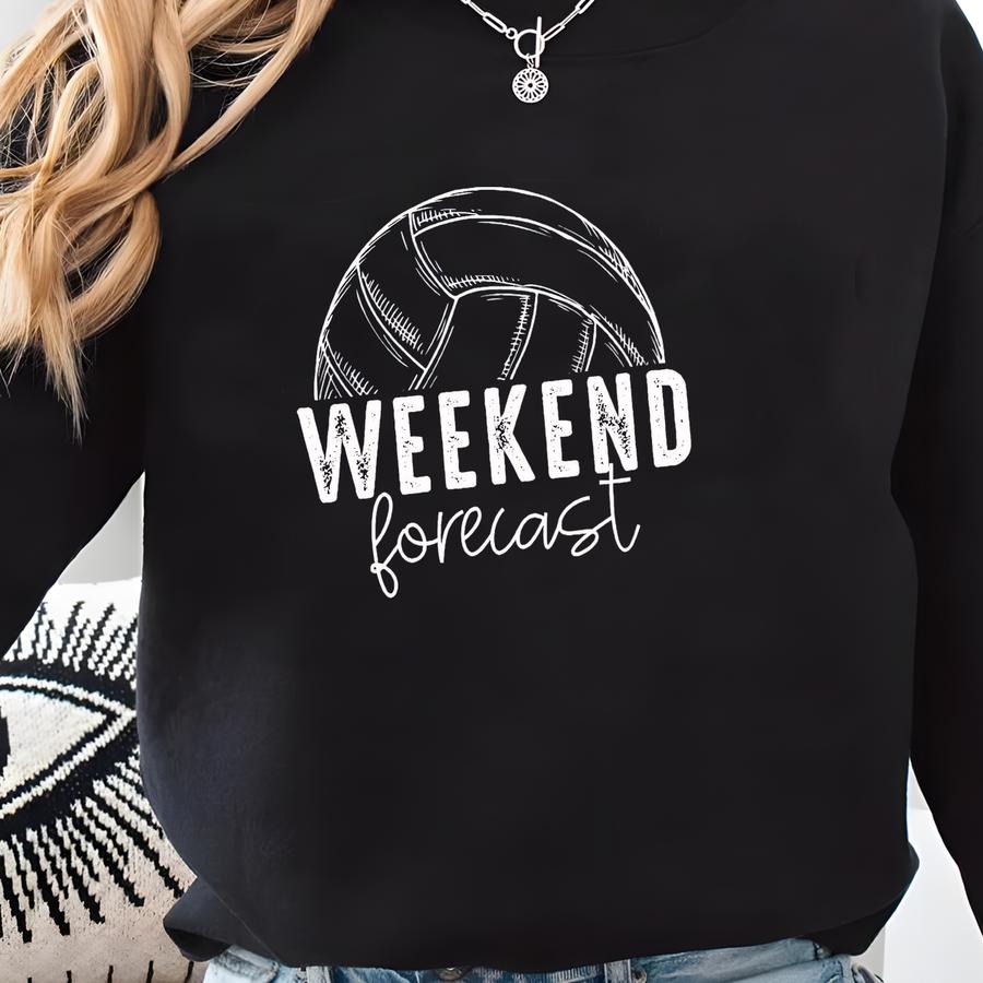 Volleyball Sweatshirt - Weekend Forecast Crewneck Sweatshirt