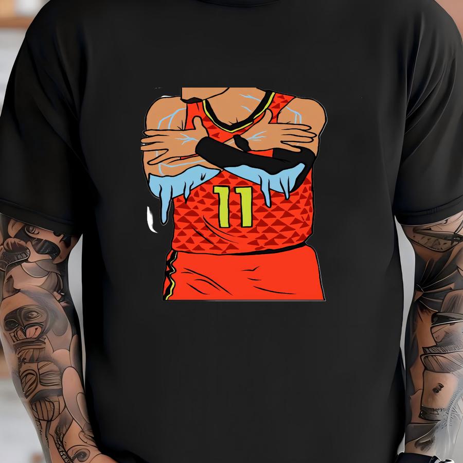 Trae Young Ice Celebration Glossy Sticker (3”, Water Resistant) Laptop And Phone Decal T-shirt