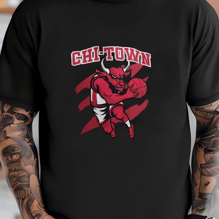 Vintage Chi-town Basketball Hoodie: Chicago Sports Fan Apparel T-shirt