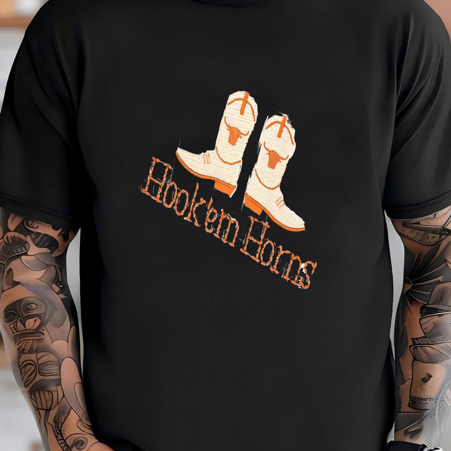 Texas Boots Sweater: Kids Hook'em Horns University Of Texas T-shirt