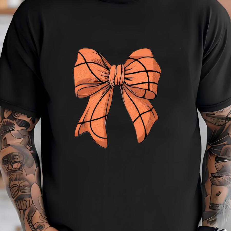 Basketball Bow Hoop Dtf Transfer: Game Day Iron-on Design T-shirt