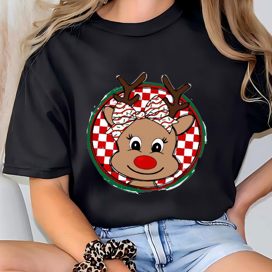 Reindeer Family Christmas Shirt, Matching Christmas Hoodie, Kids Christmas Shirt, Personalized Reindeer Name Shirt, Toddler Christmas Gifts T-shirt