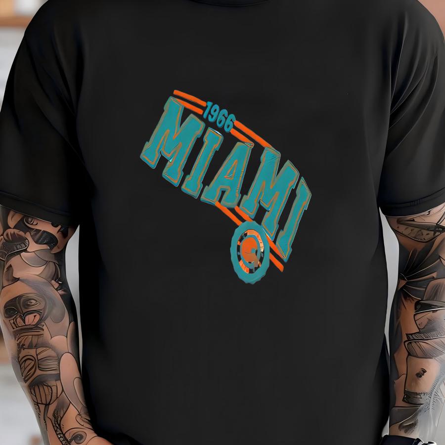 Miami Football Bucket Hat, Vintage Dolphin Bucket Hat, Retro Football Cap, Dolphin Fan Gift, Florida Football Apparel, Tailgating Bucket Hat T-shirt