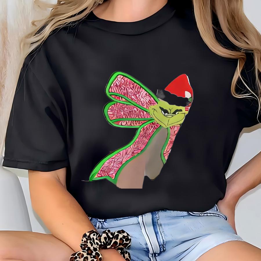 Custom  Sweatshirt, Christmas Bow Embellished Sweatshirt, Side Bow Cut-out Sweatshirt Christmas Xmas Gift For Women T-shirt