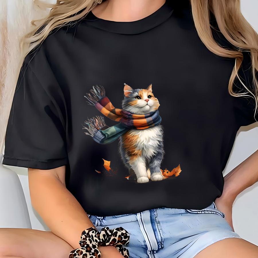 Cats Autumn Sweatshirt: Funny Thanksgiving Cat Lover Hoodie T-shirt
