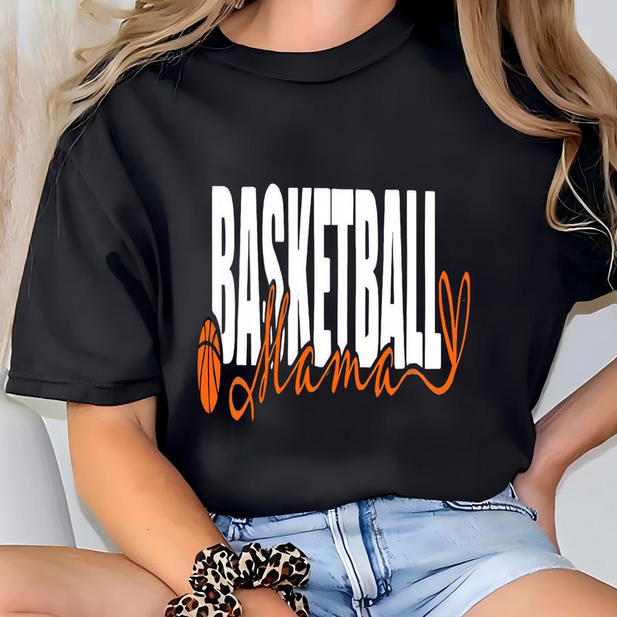 Custom Basketball Mom Sweatshirt, Kids Name On Sve, Personalized Basketball Mom Hoodie, Game Day Sweatshirt Basketball, Sports Mom Gift T-shirt