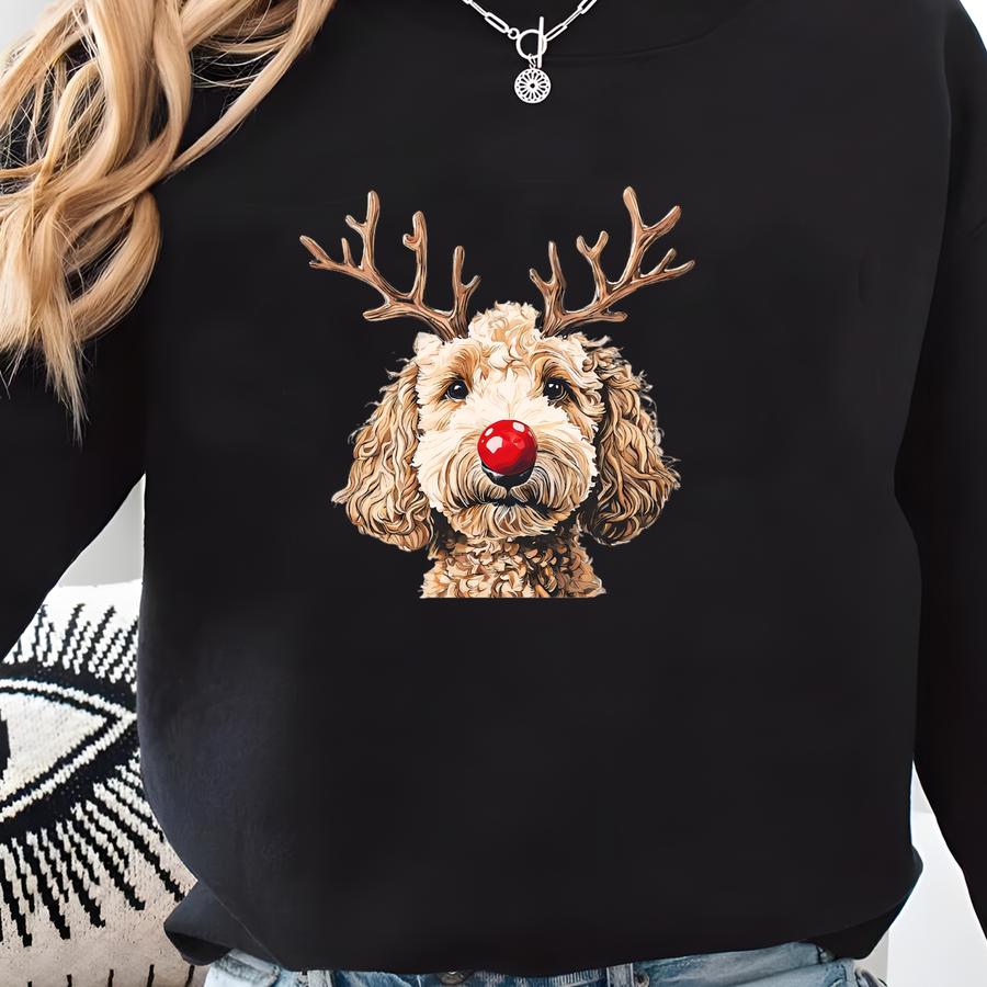Dog Christmas Sweater, Goldendoodle Christmas Shirt, Golden Doodle Gifts, Christmas Holiday Shirt, Dog Lover Gift, Xmas Dog Sweater, Dog Tee Sweatshirt